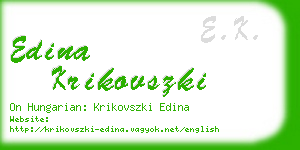 edina krikovszki business card